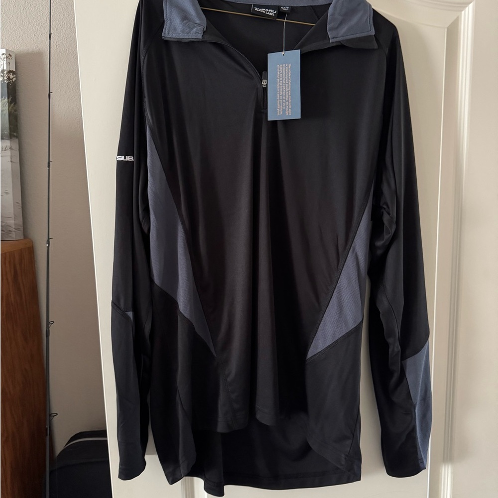 Black and Gray Lightweight Shirt Jacket with Color-Blocking